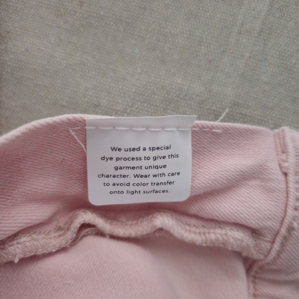 DL1961 Mara Straight Leg Jeans Women Size 23 Pink Raw Hem Mid Rise - Picture 13 of 13